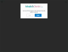 Tablet Screenshot of modelsonair.com